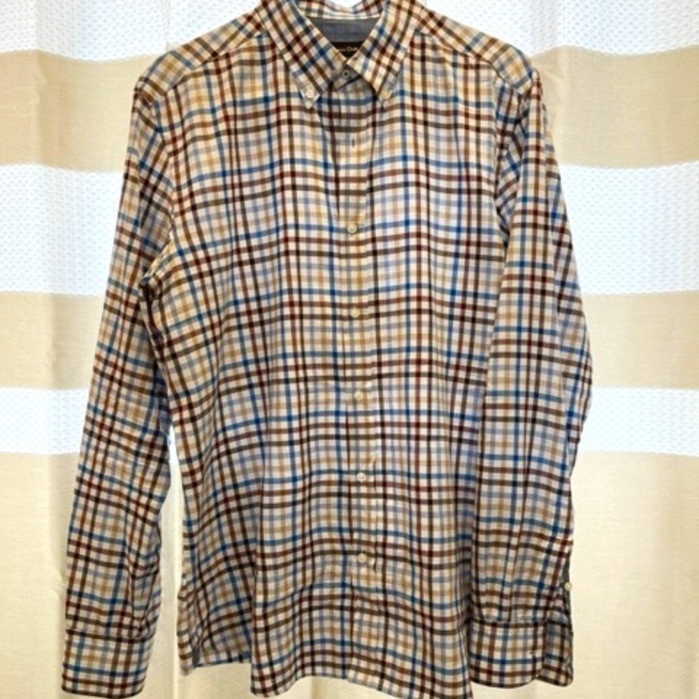 Massimo Dutti Men's Plaid Button Down SHIRT Size L